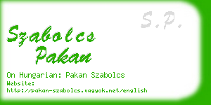 szabolcs pakan business card